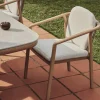 New Kave Home Tuinstoel Sirte kleur Ecru/Houtlook