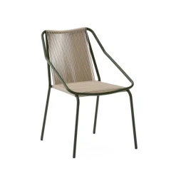 Outlet Kave Home Tuinstoel Zivia Staal en touw