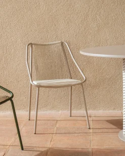 Outlet Kave Home Tuinstoel Zivia Staal en touw