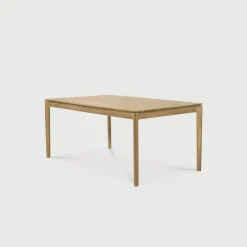 Clearance Ethnicraft Uitschuifbare Eettafel Bok Gevernist Eikenhout, kleur Naturel