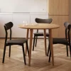 Kave Home Uitschuifbare Ronde Bistrotafel/Eettafel Oqui Eikenhout, 90-170 x 90cm