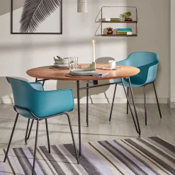 Outlet Kave Home Uitschuifbare Ronde Eettafel Novac Ø120 x 120 - 200cm Naturel