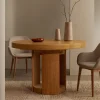 Online Kave Home Uitschuifbare Ronde Eettafel Artis Eiken