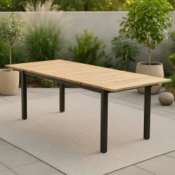 Online Nohr Uitschuifbare Tuintafel Constantina Teakhout, 180/240 x 90cm