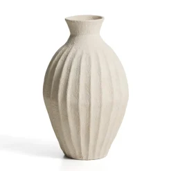 Hot Kave Home Vaas Arquena Papier-maché Beige