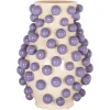 Online Richmond Interiors Vaas Dotty 44cm, kleur Crème/Paars