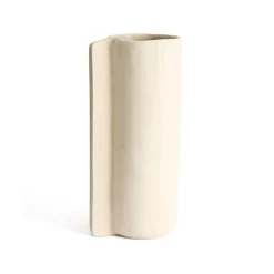Outlet Kave Home Vaas Mireni Papier-maché, 67cm Wit