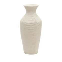 Sale Kave Home Vaas Pria Papier-maché Wit
