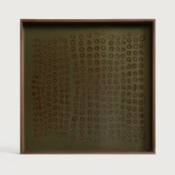 Outlet Ethnicraft Vierkant Dienblad Second Nature kleur Moss