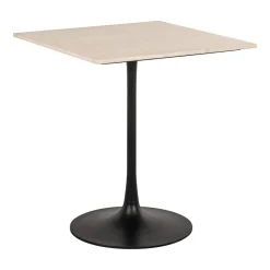 Hot Richmond Interiors Vierkante Bistrotafel Tavolo Marmer, 70 x 70cm Zwart