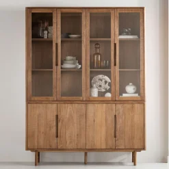 Hot DTP Home Vitrinekast Bliss Teakhout, 210 x 160cm