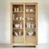 Hot Ethnicraft Vitrinekast Wave Geolied Eikenhout, 183 x 110cm