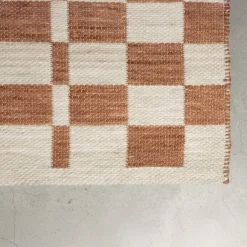 Clearance Zuiver Vloerkleed Checker 160 x 230cm, kleur Terra