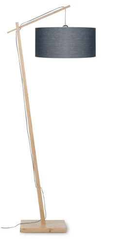 Hot GOOD&MOJO Vloerlamp Andes Naturel, Bamboe en Eco linnen