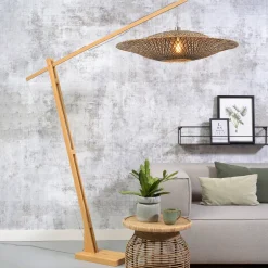 Discount GOOD&MOJO Vloerlamp Bali Bamboe, 207cm