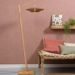 Clearance GOOD&MOJO Vloerlamp Bali Bamboe, Ø44cm