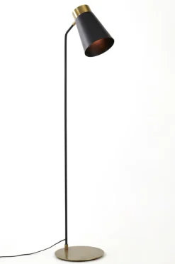 Hot Light & Living Vloerlamp Braja 143cm hoog, kleur Mat Zwart/Antiek Brons
