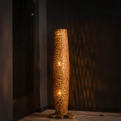 Online LifestyleFurn Vloerlamp Eugena Teakhout Massief gerecycled teakhout