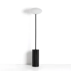 Kave Home Vloerlamp Idela Glas en marmer, 120cm Zwart