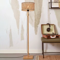Sale GOOD&MOJO Vloerlamp Java Bamboe, 128cm