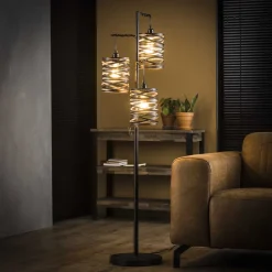 Best LifestyleFurn Vloerlamp Kristina 3-lamps Slate Grey