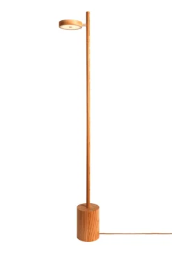 Sale GOOD&MOJO Vloerlamp Okinawa Essenhout, 146cm, kleur Naturel