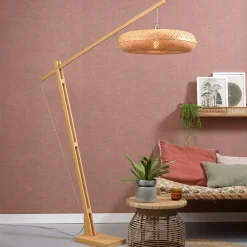 Discount GOOD&MOJO Vloerlamp Palawan Bamboe, 207cm Naturel
