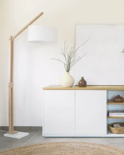 Online Kave Home Vloerlamp Riaz Wit