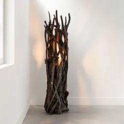 Best MUST Living Vloerlamp Spot Teakhout Zwart