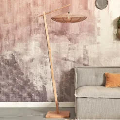 Best GOOD&MOJO Vloerlamp Tanami Bamboe en rotan, 176cm