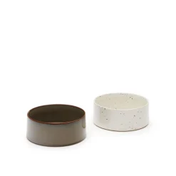 Best Kave Home Voerbak Dumbi Set van 2 stuks, Keramiek Groen