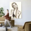 Hot Urban Cotton Wandkleed A Womans Face in maat en frame naar keuze