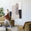 Best Urban Cotton Wandkleed Abstract 1 in maat en frame naar keuze