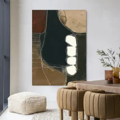 New Urban Cotton Wandkleed Abstract 10 in maat en frame naar keuze