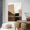 Clearance Urban Cotton Wandkleed Abstract 9 in maat en frame naar keuze