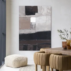Hot Urban Cotton Wandkleed Abstract 4 in maat en frame naar keuze