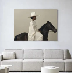 Urban Cotton Wandkleed Beige Rider in maat en frame naar keuze