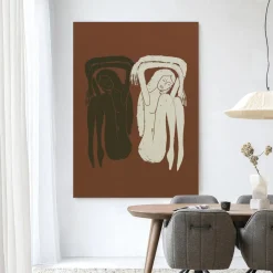 Outlet Urban Cotton Wandkleed Bound Together in maat en frame naar keuze