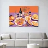 Discount Urban Cotton Wandkleed Burgundian Table in maat en frame naar keuze
