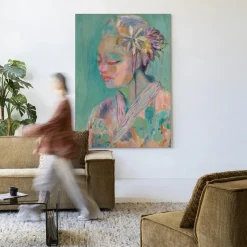 Urban Cotton Wandkleed Calm in maat en frame naar keuze