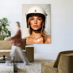 Clearance Urban Cotton Wandkleed Chanel Helmet in maat en frame naar keuze