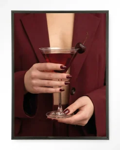 Online Urban Cotton Wandkleed Cherry Martini in maat en frame naar keuze