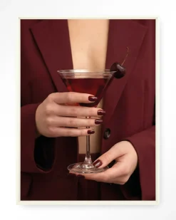 Online Urban Cotton Wandkleed Cherry Martini in maat en frame naar keuze
