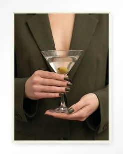 New Urban Cotton Wandkleed Classic Martini in maat en frame naar keuze