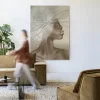 Clearance Urban Cotton Wandkleed Cloudy Thoughts in maat en frame naar keuze