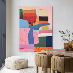 Sale Urban Cotton Wandkleed Colour Stacking in maat en frame naar keuze