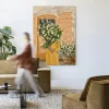 Sale Urban Cotton Wandkleed Daisy Lady in maat en frame naar keuze