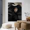 Online Urban Cotton Wandkleed Dark Flow in maat en frame naar keuze