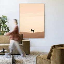 Discount Urban Cotton Wandkleed Desert Horse in maat en frame naar keuze