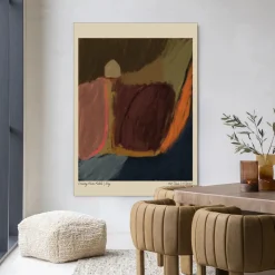 New Urban Cotton Wandkleed Dreamy Farmfield By Night in maat en frame naar keuze